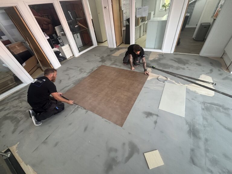 The fitting team at work — installation detail 6