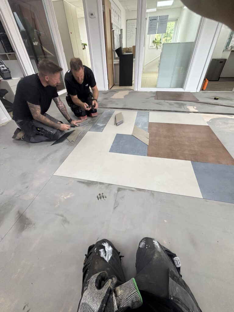 The fitting team at work — installation detail 4