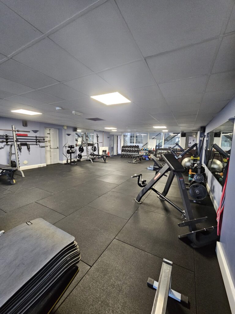 Gym Flooring — Bespoke — installation detail 2