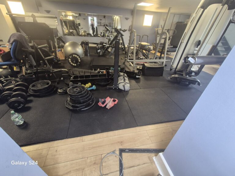 Gym Flooring — Bespoke — installation detail 4