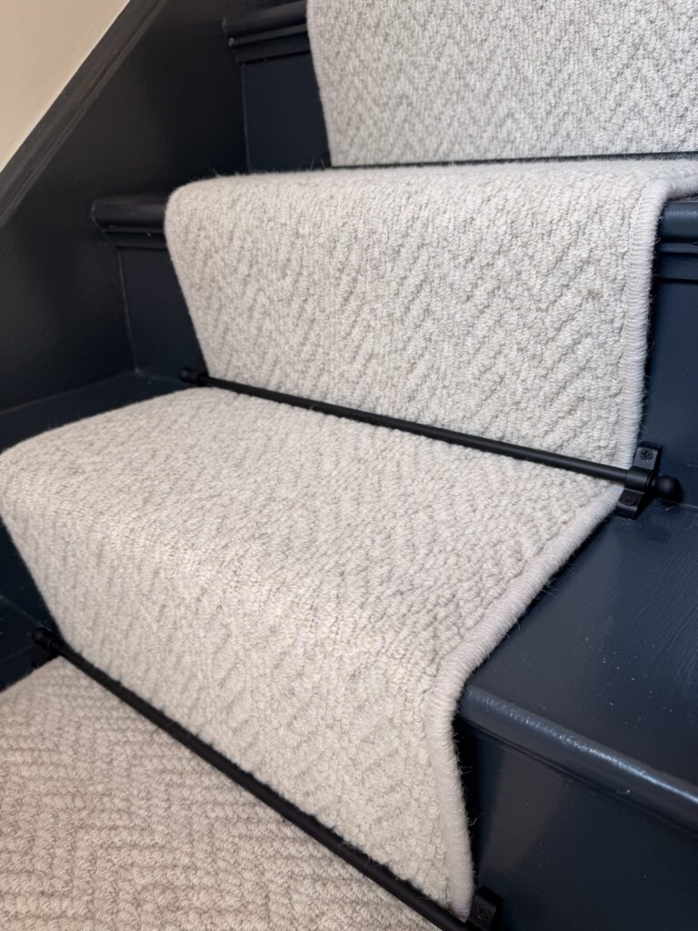 Stair runners — installation detail 6