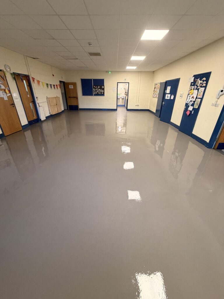 School Project — Vinyl Flooring — installation detail 7