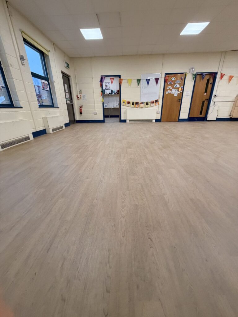 School Project — Vinyl Flooring — installation detail 4