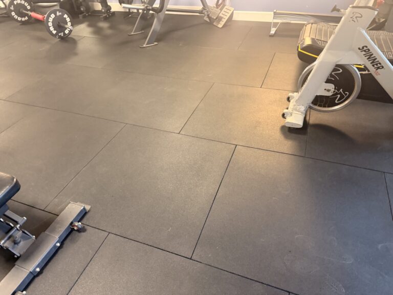 Gym Flooring — Bespoke — installation detail 5
