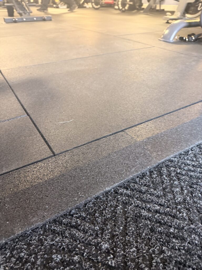 Gym Flooring — Bespoke — installation detail 6